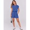 imageANRABESS Rompers for Women Summer 2025 Casual Cap Sleeve Crewneck Drawstring One Piece Jumpsuit Outfits with PocketsRoyal Blue