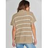 imageANRABESS Womens Oversized Short Batwing Sleeve Sweater Mock Neck Casual 2024 Summer Fall Knit Sleeveless Pullover Vest TopsApricot White Stripe