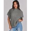 imageANRABESS Womens Oversized Short Batwing Sleeve Sweater Mock Neck Casual 2024 Summer Fall Knit Sleeveless Pullover Vest TopsGrey