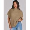 imageANRABESS Womens Oversized Short Batwing Sleeve Sweater Mock Neck Casual 2024 Summer Fall Knit Sleeveless Pullover Vest TopsKhaki
