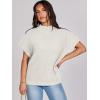 imageANRABESS Womens Oversized Short Batwing Sleeve Sweater Mock Neck Casual 2024 Summer Fall Knit Sleeveless Pullover Vest TopsWhite
