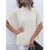 imageANRABESS Womens Oversized Short Batwing Sleeve Sweater Mock Neck Casual 2024 Summer Fall Knit Sleeveless Pullover Vest TopsWhite