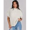 imageANRABESS Womens Oversized Short Batwing Sleeve Sweater Mock Neck Casual 2024 Summer Fall Knit Sleeveless Pullover Vest TopsWhite