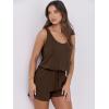 imageANRABESS Womens Rompers Casual Dressy Sleeveless One Piece Shorts Jumpsuit Loose 2025 Summer Vacation Outfits ClothesBrown