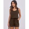 imageANRABESS Womens Rompers Casual Dressy Sleeveless One Piece Shorts Jumpsuit Loose 2025 Summer Vacation Outfits ClothesBrown