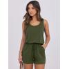imageANRABESS Womens Rompers Casual Dressy Sleeveless One Piece Shorts Jumpsuit Loose 2025 Summer Vacation Outfits ClothesDeep Green