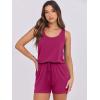imageANRABESS Womens Rompers Casual Dressy Sleeveless One Piece Shorts Jumpsuit Loose 2025 Summer Vacation Outfits ClothesHot Pink