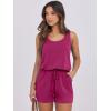 imageANRABESS Womens Rompers Casual Dressy Sleeveless One Piece Shorts Jumpsuit Loose 2025 Summer Vacation Outfits ClothesHot Pink