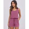 imageANRABESS Womens Rompers Casual Dressy Sleeveless One Piece Shorts Jumpsuit Loose 2025 Summer Vacation Outfits ClothesPink