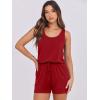 imageANRABESS Womens Rompers Casual Dressy Sleeveless One Piece Shorts Jumpsuit Loose 2025 Summer Vacation Outfits ClothesRed