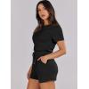imageANRABESS Womens Summer Casual Dressy Short Sleeve Tshirt One Piece Rompers Jumpsuit Beach Travel Vacation Outfits 2025Black