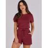 imageANRABESS Womens Summer Casual Dressy Short Sleeve Tshirt One Piece Rompers Jumpsuit Beach Travel Vacation Outfits 2025Burgundy