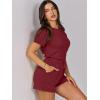 imageANRABESS Womens Summer Casual Dressy Short Sleeve Tshirt One Piece Rompers Jumpsuit Beach Travel Vacation Outfits 2025Burgundy