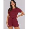 imageANRABESS Womens Summer Casual Dressy Short Sleeve Tshirt One Piece Rompers Jumpsuit Beach Travel Vacation Outfits 2025Burgundy
