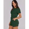 imageANRABESS Womens Summer Casual Dressy Short Sleeve Tshirt One Piece Rompers Jumpsuit Beach Travel Vacation Outfits 2025Deep Green