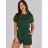imageANRABESS Womens Summer Casual Dressy Short Sleeve Tshirt One Piece Rompers Jumpsuit Beach Travel Vacation Outfits 2025Deep Green