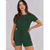 imageANRABESS Womens Summer Casual Dressy Short Sleeve Tshirt One Piece Rompers Jumpsuit Beach Travel Vacation Outfits 2025Deep Green