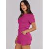 imageANRABESS Womens Summer Casual Dressy Short Sleeve Tshirt One Piece Rompers Jumpsuit Beach Travel Vacation Outfits 2025Hot Pink