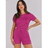 imageANRABESS Womens Summer Casual Dressy Short Sleeve Tshirt One Piece Rompers Jumpsuit Beach Travel Vacation Outfits 2025Hot Pink