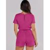 imageANRABESS Womens Summer Casual Dressy Short Sleeve Tshirt One Piece Rompers Jumpsuit Beach Travel Vacation Outfits 2025Hot Pink