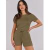 imageANRABESS Womens Summer Casual Dressy Short Sleeve Tshirt One Piece Rompers Jumpsuit Beach Travel Vacation Outfits 2025Light Brown