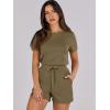 imageANRABESS Womens Summer Casual Dressy Short Sleeve Tshirt One Piece Rompers Jumpsuit Beach Travel Vacation Outfits 2025Light Brown