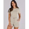 imageANRABESS Womens Summer Casual Dressy Short Sleeve Tshirt One Piece Rompers Jumpsuit Beach Travel Vacation Outfits 2025Light Khaki