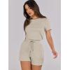 imageANRABESS Womens Summer Casual Dressy Short Sleeve Tshirt One Piece Rompers Jumpsuit Beach Travel Vacation Outfits 2025Light Khaki
