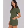 imageANRABESS Womens Summer Casual Dressy Short Sleeve Tshirt One Piece Rompers Jumpsuit Beach Travel Vacation Outfits 2025Olive