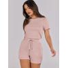 imageANRABESS Womens Summer Casual Dressy Short Sleeve Tshirt One Piece Rompers Jumpsuit Beach Travel Vacation Outfits 2025Pink