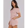 imageANRABESS Womens Summer Casual Dressy Short Sleeve Tshirt One Piece Rompers Jumpsuit Beach Travel Vacation Outfits 2025Pink