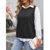 imageANRABESS Womens Sweater Vest Summer Sleeveless Crewneck Ribbed Knit Side Button Pullover Tank Tops 2025 OutfitsBlack