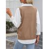 imageANRABESS Womens Sweater Vest Summer Sleeveless Crewneck Ribbed Knit Side Button Pullover Tank Tops 2025 OutfitsBrown