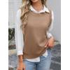 imageANRABESS Womens Sweater Vest Summer Sleeveless Crewneck Ribbed Knit Side Button Pullover Tank Tops 2025 OutfitsBrown
