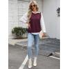 imageANRABESS Womens Sweater Vest Summer Sleeveless Crewneck Ribbed Knit Side Button Pullover Tank Tops 2025 OutfitsBurgundy