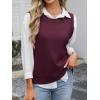 imageANRABESS Womens Sweater Vest Summer Sleeveless Crewneck Ribbed Knit Side Button Pullover Tank Tops 2025 OutfitsBurgundy