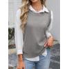 imageANRABESS Womens Sweater Vest Summer Sleeveless Crewneck Ribbed Knit Side Button Pullover Tank Tops 2025 OutfitsGray