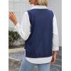 imageANRABESS Womens Sweater Vest Summer Sleeveless Crewneck Ribbed Knit Side Button Pullover Tank Tops 2025 OutfitsNavy Blue