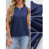 imageANRABESS Womens Sweater Vest Summer Sleeveless Crewneck Ribbed Knit Side Button Pullover Tank Tops 2025 OutfitsNavy Blue