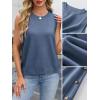 imageANRABESS Womens Sweater Vest Summer Sleeveless Crewneck Ribbed Knit Side Button Pullover Tank Tops 2025 OutfitsSteel Blue