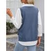 imageANRABESS Womens Sweater Vest Summer Sleeveless Crewneck Ribbed Knit Side Button Pullover Tank Tops 2025 OutfitsSteel Blue