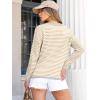 imageANRABESS Womens Sweaters Striped Color Block Long Sleeve Crewneck Casual Loose Knitted Pullover Shirts 2025 Fall Trendy TopsApricot White Grey