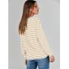 imageANRABESS Womens Sweaters Striped Color Block Long Sleeve Crewneck Casual Loose Knitted Pullover Shirts 2025 Fall Trendy TopsApricot White Grey