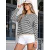 imageANRABESS Womens Sweaters Striped Color Block Long Sleeve Crewneck Casual Loose Knitted Pullover Shirts 2025 Fall Trendy TopsBlack White Apricot