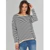 imageANRABESS Womens Sweaters Striped Color Block Long Sleeve Crewneck Casual Loose Knitted Pullover Shirts 2025 Fall Trendy TopsBlack White Apricot