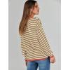 imageANRABESS Womens Sweaters Striped Color Block Long Sleeve Crewneck Casual Loose Knitted Pullover Shirts 2025 Fall Trendy TopsBrown White Orange