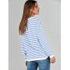 imageANRABESS Womens Sweaters Striped Color Block Long Sleeve Crewneck Casual Loose Knitted Pullover Shirts 2025 Fall Trendy TopsWhite Blue