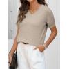 imageANRABESS Womens Wool Blend Tops Short Sleeve V Neck Soft Business Dressy Casual Pullover Sweater 2025 Trendy OutfitsAlmond