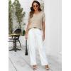 imageANRABESS Womens Wool Blend Tops Short Sleeve V Neck Soft Business Dressy Casual Pullover Sweater 2025 Trendy OutfitsAlmond