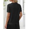 imageANRABESS Womens Wool Blend Tops Short Sleeve V Neck Soft Business Dressy Casual Pullover Sweater 2025 Trendy OutfitsBlack